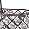 Azha 5-Light Oil Rubbed Bronze Oval Chandelier With Crystal Spheres