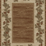 Mayberry Rugs - Hearthside Rustic Mountain View Brown Area Rug, 2'3"x3'3" - The Hearthside collection from Mayberry Rugs will be the perfect finishing touch to your space. The pile is made from ultra durable polypropylene and it is machine woven in Turkey. Features include fade resistance, stain resistance, and easy cleaning. The backing is woven backing with thin latex coating. A rug pad is recommended on hard surfaces.