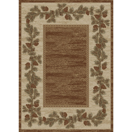 Hearthside Rustic Mountain View Brown Area Rug, 2'3"x3'3"