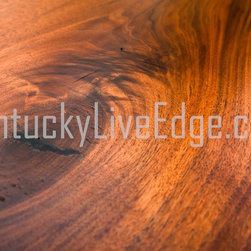 Custom Live Edge Console Table With Shelf On Steel Frame - Console Tables