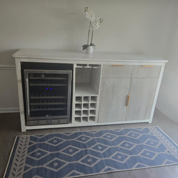 Sonoma Modern Bar Cabinet with Mini Fridge Space