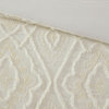Madison Park Margot Geo Chenille 3-Piece Comforter/Duvet Cover Mini Set, Ivory