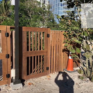 Custom 2x4 Ipe Fence and Pregrooved Ipe Pool Decking South Beach Miami