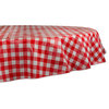 Red Check Vinyl Tablecloth 70Rd