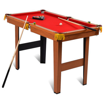 Costway 48'' Mini Table Top Pool Table Game Billiard Set Balls Indoor Sports