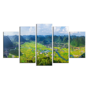 Rice Field Valley Vietnam Panorama Landscape Wall Art Contemporary Prints And Posters By Design Art Usa