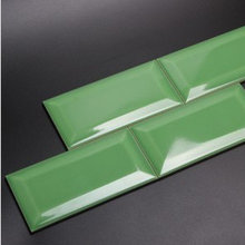 3" x 6"  Green Gloss Ceramic Bevelled Subway Tile