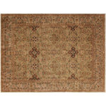 Bareens Designer Rugs - Turkish Knotted Istanbul Kenya Green/ Green Wool Rug - 9'3'' x 11'9'' - Designed with a mesmerizing intricate traditional motif this glorious hand knotted rug is a masterpiece that will fill any space with sophistication and grace. An exhilarating color pallet with an elaborate design, this masterpiece features luxurious hand spun wool with all vegetable dyes to add comfort and style to your decor. The design, color and beautiful chromatic composition with a sheen in traditional and transitional designs, exude beauty, elegance and quality make this rug a masterpiece of its own.