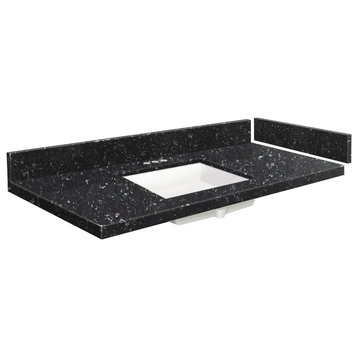 Transolid 60.5 in. Quartz Vanity Top in Interlude with 4in Centerset