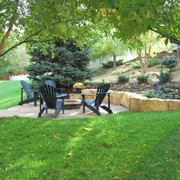 Natural stone patio & walls