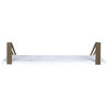 White And Gold Metal Wall Shelf