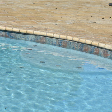 Mediterranean Free Form Swimming Pool with Spa