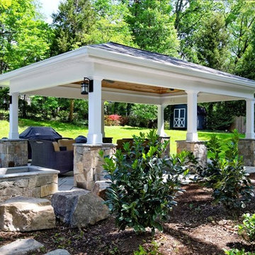 Falls Church Pavilion with Stone Column Bases