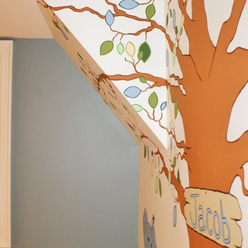 Safari Tree Mural - Tree on Bulkhead
