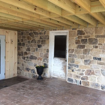 Pioneer Natural Thin Stone Veneer Exterior Covered Patio