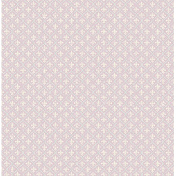 Petite Fleur de lis Wallpaper in Lilac FS50509 from Wallquest