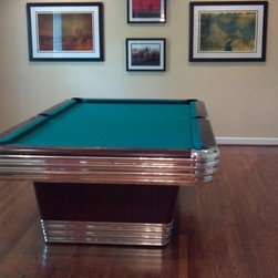 Antique Brunswick Centennial Pool Table - Game Room And Bar Furniture