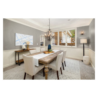 Elegant Mercer Island Waterfront Home - Transitional - Dining Room ...