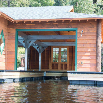 Floating Adirondack Boathouse