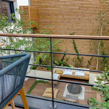 Un patio de ville
