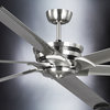 Luxury Industrial Ceiling Fan, Brushed Nickel, UHP9132, Key West Collection