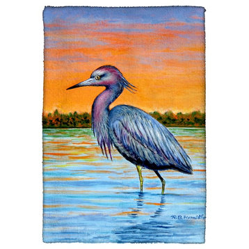 Heron and Sunset Kitchen Towel - Two Sets of Two (4 Total)