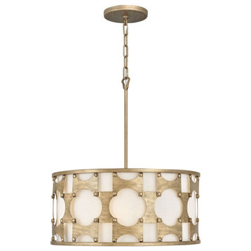 5 Light Medium Drum Chandelier in Transitional Style - 21 Inches Wide by 24