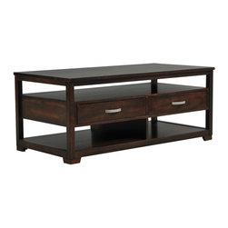 Carmello Cocktail Table with Casters - Coffee Tables