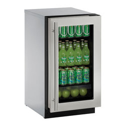 18" Glass Door Refrigerator (2218RGLS) - Refrigerators