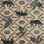 KAS - KAS Chester 5634 Montana Southwestern Rug, Ivory/Blue, 7'10"x9'10" - Let's bring nature indoors! Chester is a machine woven collection designed of updated and trendy lodge looks in today's colors. Youre sure to enjoy the feel of the woodsy outdoors in the comfort of your home! These rugs are made in Turkey of 100% polypropylene and have a pile height.