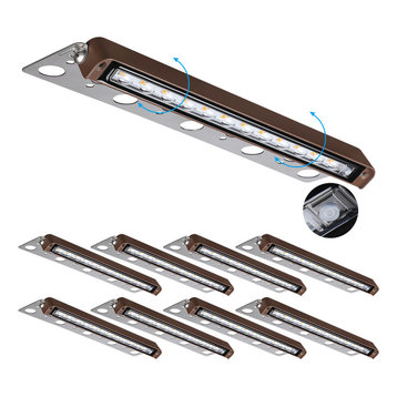 LEONLITE 12" Dimmable LED Hardscape Lighting 3-Way, 3000K Warm White, 8pack