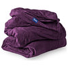Bare Home Microplush Fleece Blanket, Plum, Twin/Twin Xl