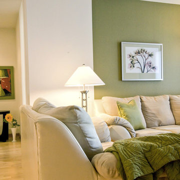 Green and White Interior