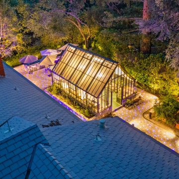 Aerial View of Garden Walkway Lighting – Saratoga