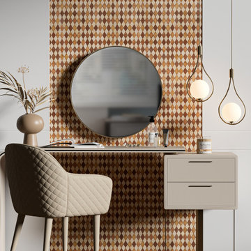 Numidia Limestone Arabesque Mosaic Tiles – Luxury Bathroom & Vanity Design