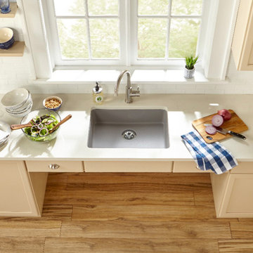 Elkay Quartz Classic 25" x 18-1/2" x 5-1/2", Single Bowl Undermount ADA Sink