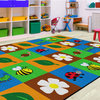 Flagship Carpets VA292-44A 7'6"X12' Nature Squares Educational Rug