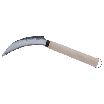 Harvest Knife, 4.5" Carbon Steel Curved Serrated Blade