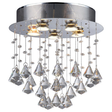 Warehouse of Tiffany's RL6044 Cerda 12", 5 Light, Indoor, Silver Finish