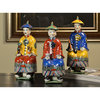 Chinese Porcelain Figurines, Sitting Qing Emperors Set