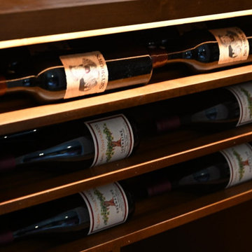 LED Lights for Wooden Custom Wine Cellar