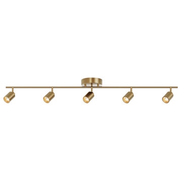 Vidalite Shura, Linear, 5 Head Track Light Brass