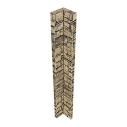 140-CT1-ALPINE DEEP STACKED STONE INSIDE CORNER - 48"H X 3&frac12;" W X 1 &frac12;"D - Wall Panels