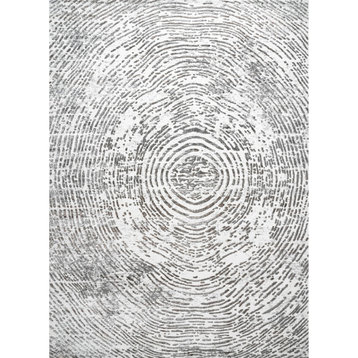 nuLOOM Lorraine Textured Abstract Maze Contemporary Area Rug, Gray 5'x8'