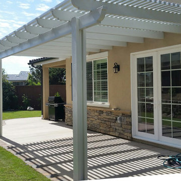 Aluminum Patio Cover Over Concrete Patio