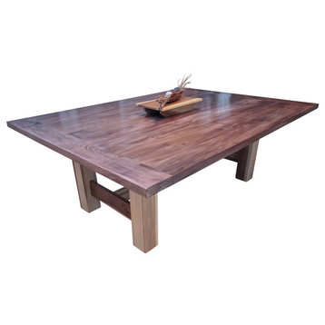 Walnut and Sun Tanned Poplar Dining & Conference Table, 84 X 42