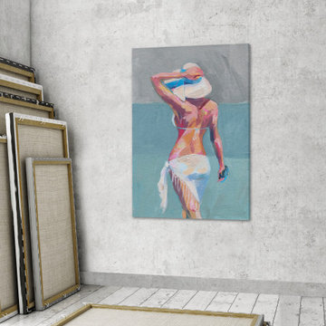 "Beach Fashionista" Painting Print on Wrapped Canvas