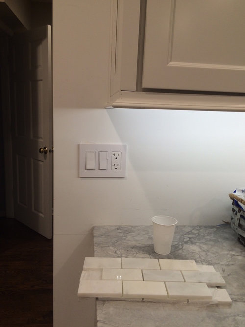 where to end backsplash in awkward spot?