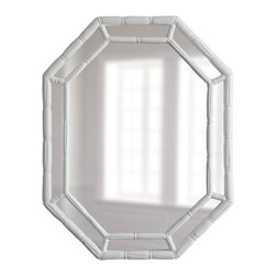 White Octagonal Mirror - Wall Mirrors
