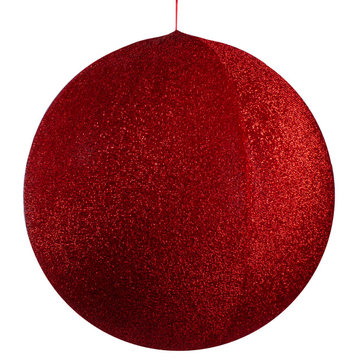 27.5" Tinsel Inflatable Christmas Ball Ornament Outdoor Decoration